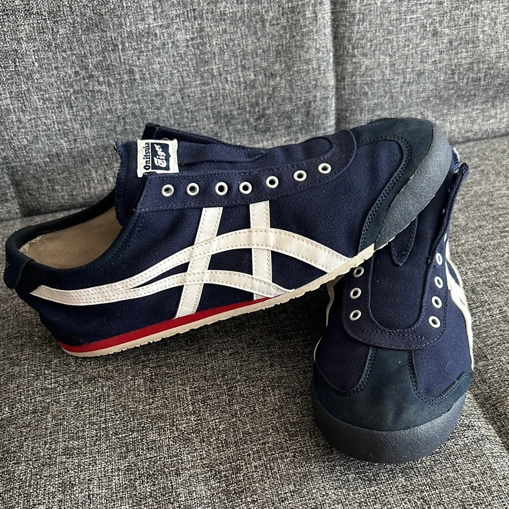 Onitsuka Tiger by Asics Navy White Red Mexico 66-Inspired Sneakers - Picture 5 of 5